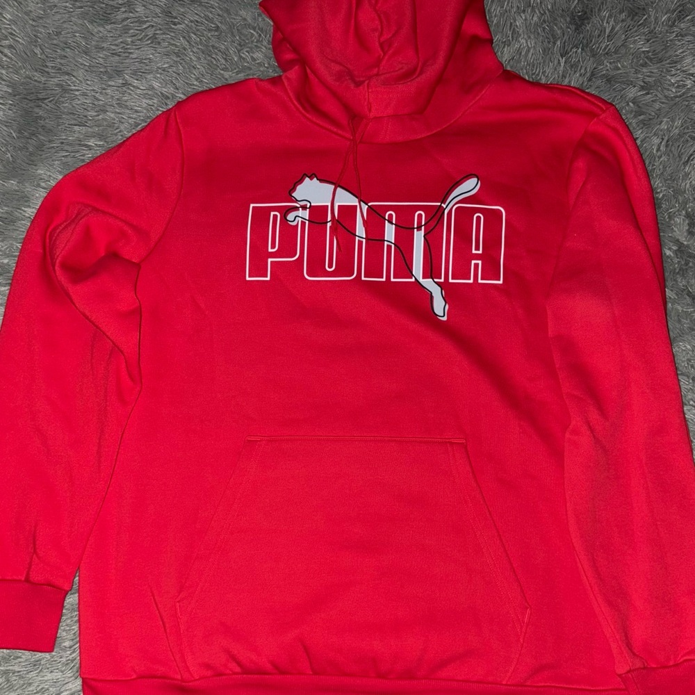 Puma Red Crew Neck Pullover Sweater
